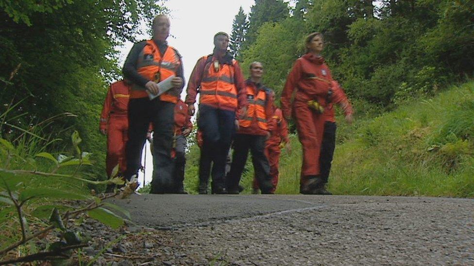 A major search was launched in the forest where Gilroy had been traced