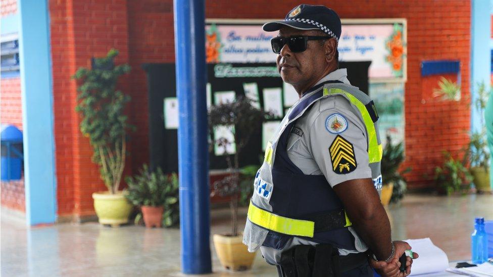 Police officer at the Educational Centre 308