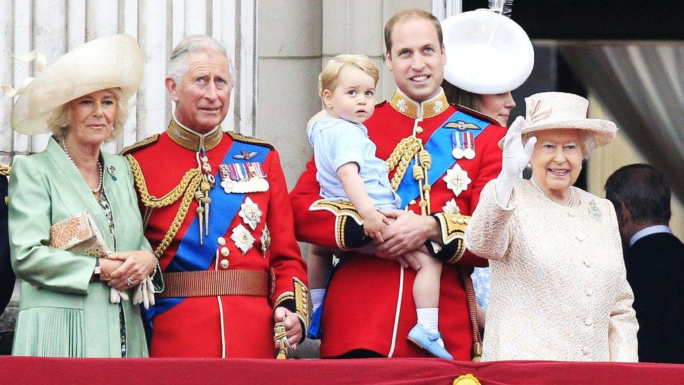 Prince Charles alongside his grandson Prince George