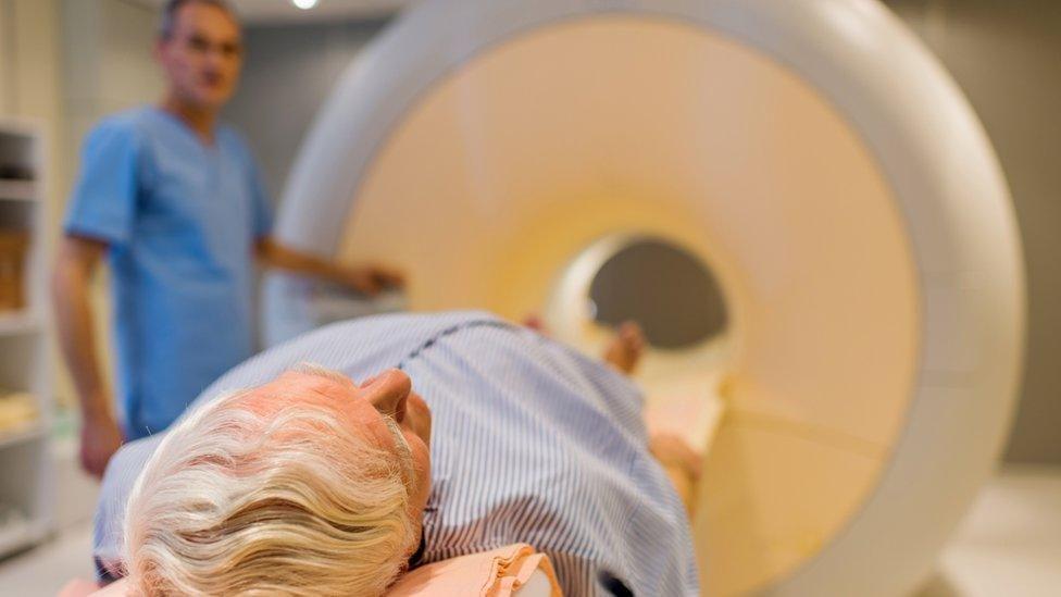 Man having MRI scan