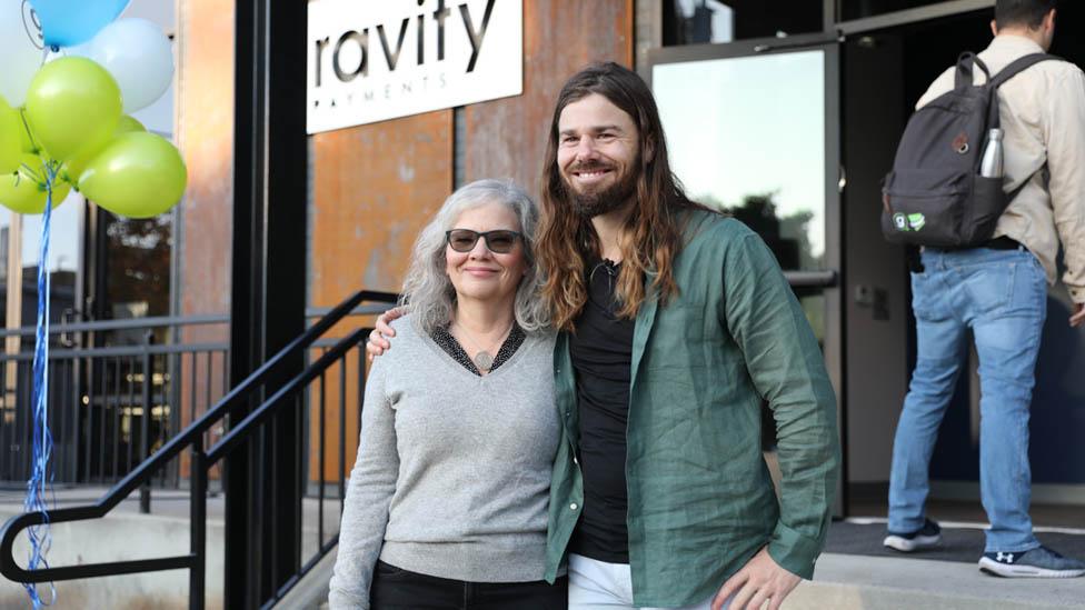 Dan Price with his mother