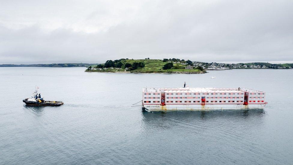 The Bibby Stockholm barge