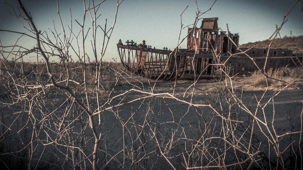 Graveyard of ships, Moynaq, Uzbekistan by Paul Ivan Harris