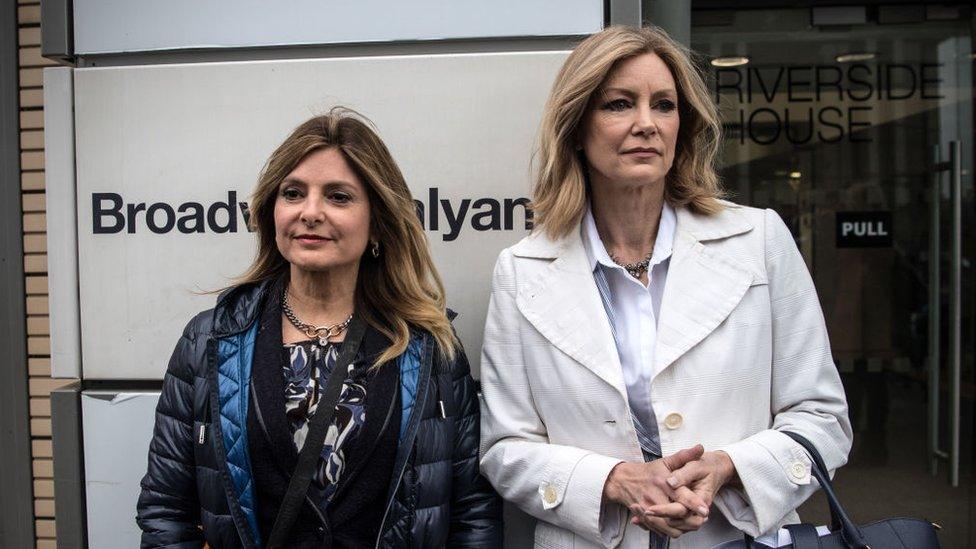 Dr Wendy Walsh (right) and lawyer Lisa Bloom in London