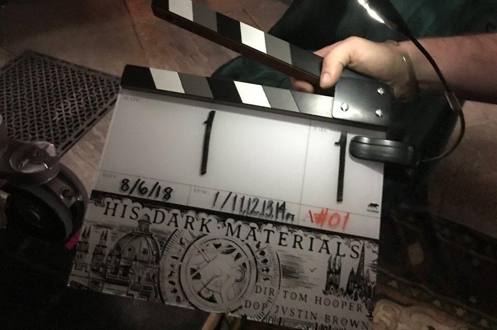 His Dark Materials clapper board