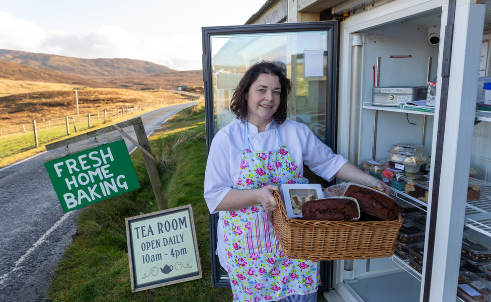 Lynn Johnson at her tea room