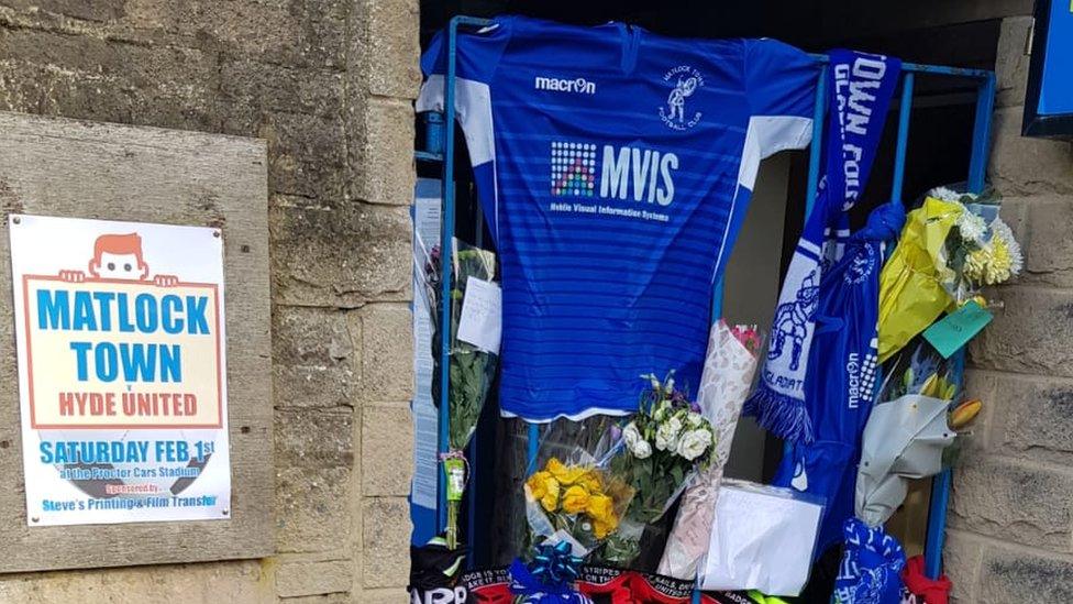 Tributes at Matlock Town