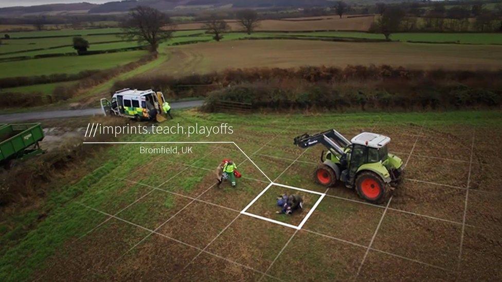 Grid on field where farmer injured