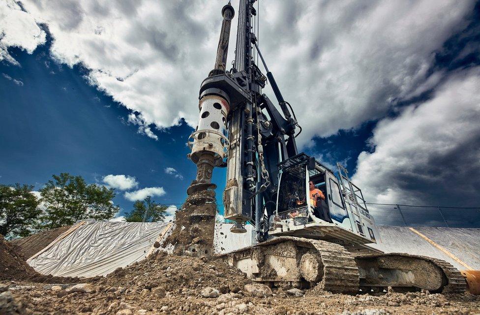 Civil engineering works at Cern