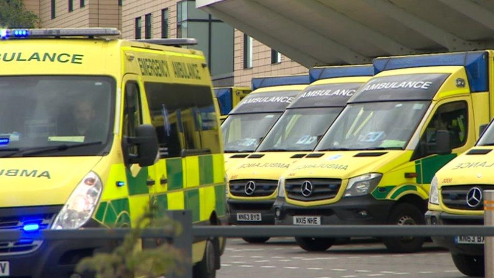 Ambulances at Southmead Hospital