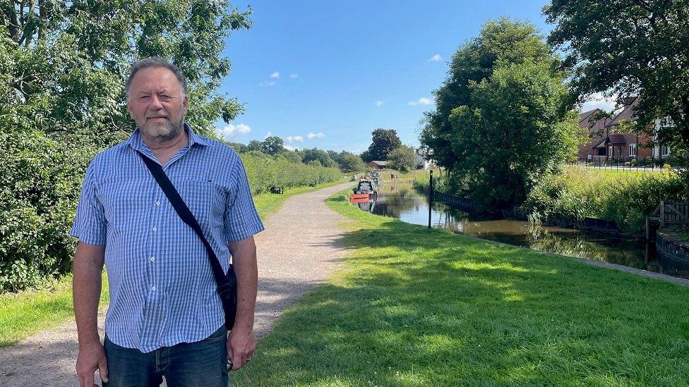 Mark Lacey at the canal