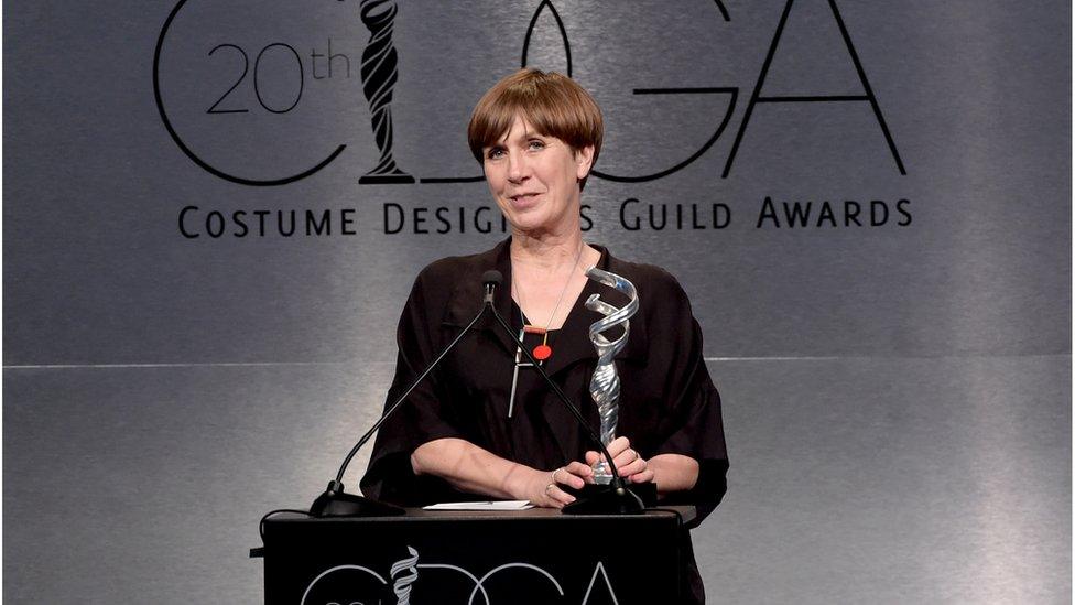 Costume designer Jane Petrie accepts the Excellence in Period Television award for 'The Crown' onstage during the Costume Designers Guild Awards at The Beverly Hilton Hotel on February 20, 2018