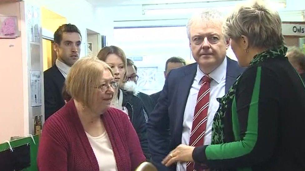 Carwyn Jones visits a nursery in Rhyl