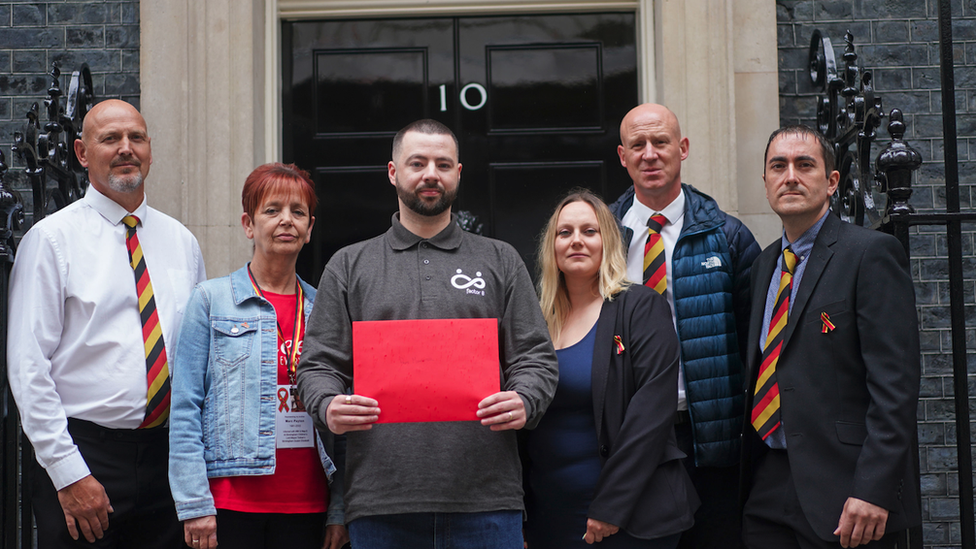 (left-right) Temple Jones, Janine Jones, Jason Evans, Gemma Holding, Chris Smith and Tim Wratten