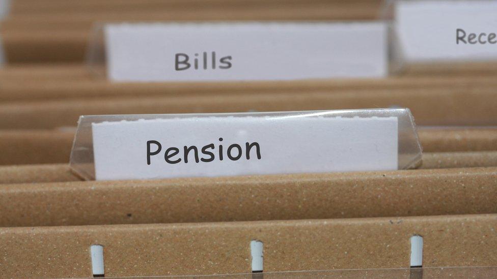 Pension folder