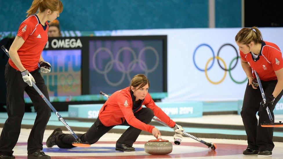 Women's Team GB curling team in 2014