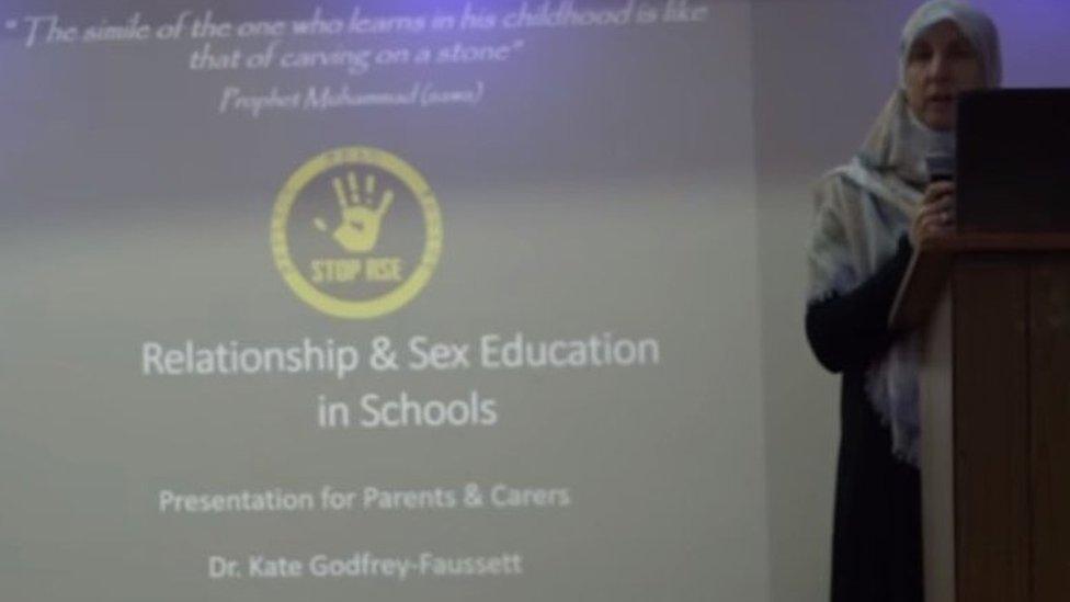 Still from Youtube video Dr Kate Godfrey-Faussett - RSE Workshop - What will our children be learning about in school? published by City of Knowledge Academy