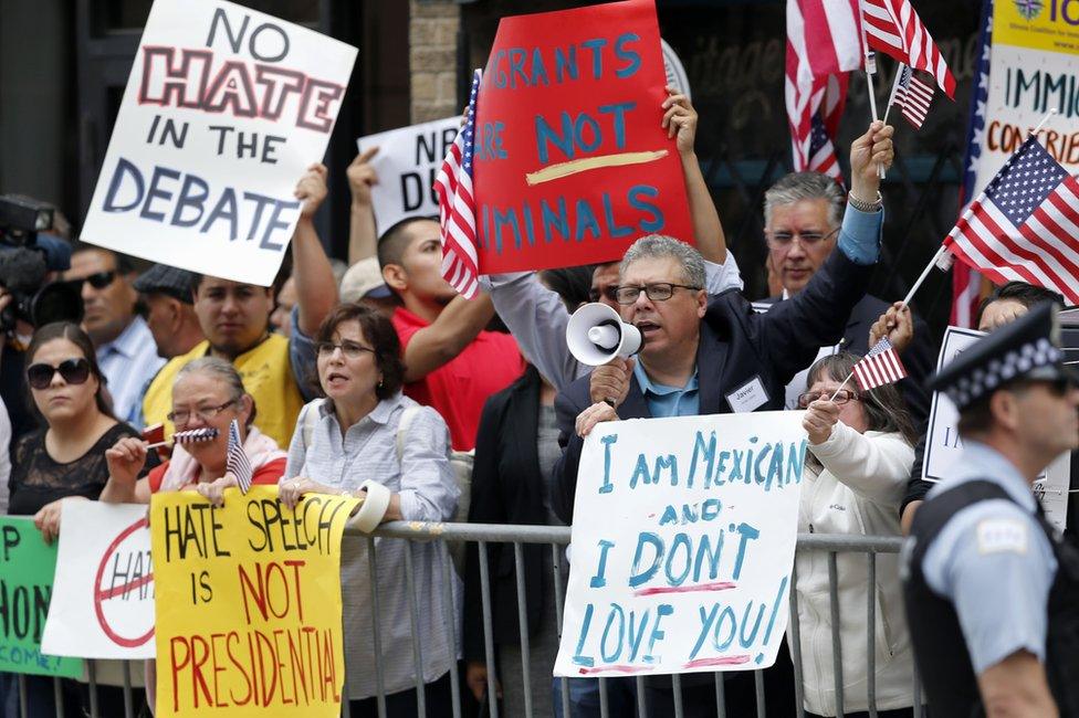 Anti-Trump protesters