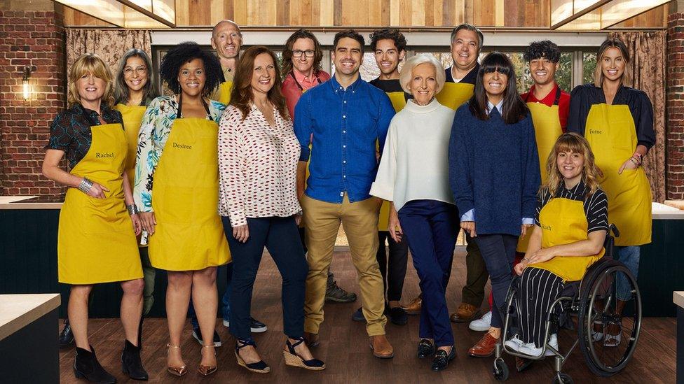 Mary Berry and Claudia Winkleman with this year's Celebrity Best Home Cook line-up