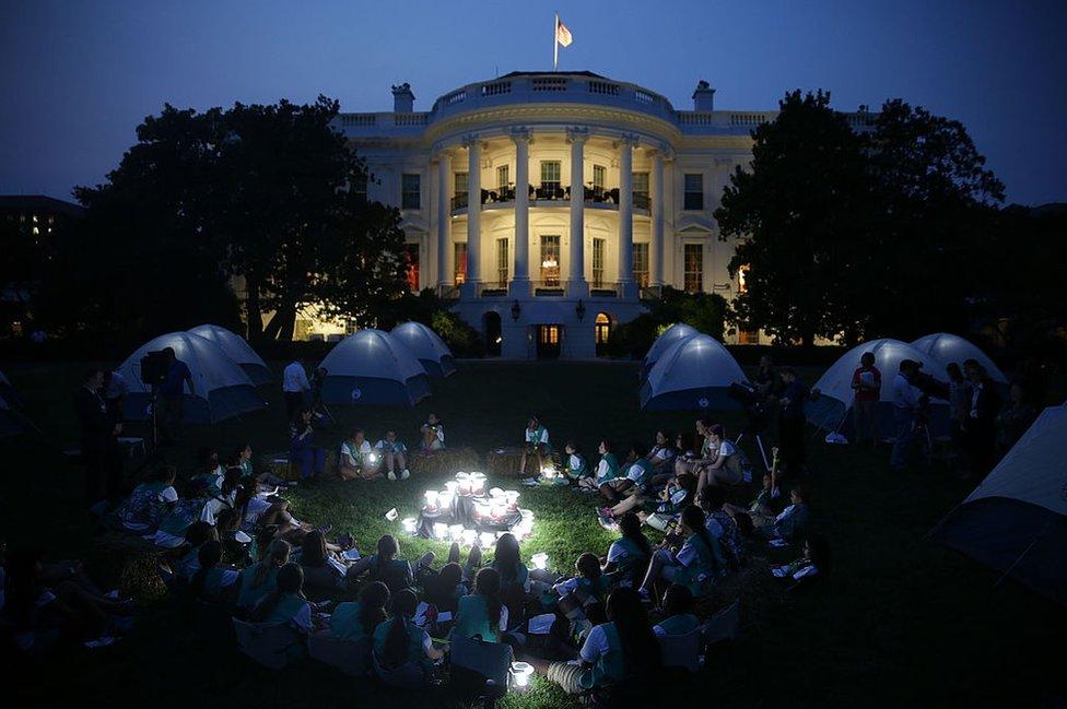 In June 2015 the White House hosted girl scouts for the first camp out