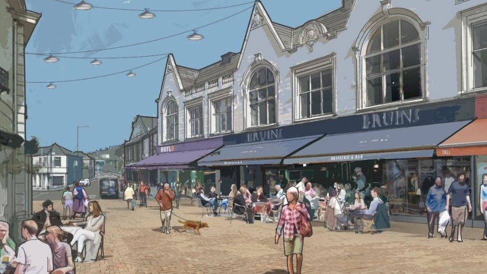 Artist's impression of the proposals for Mexborough town centre