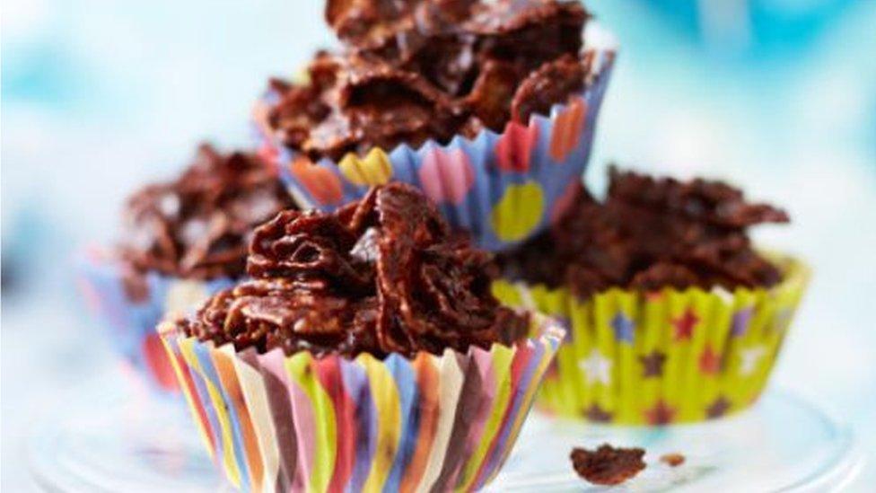 Chocolate cornflake cakes