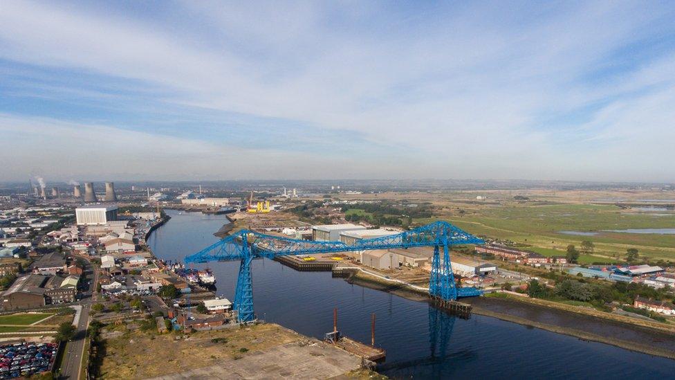 River Tees with Middlesbrough in background