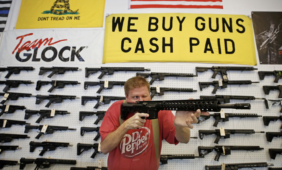 Man at gun shop