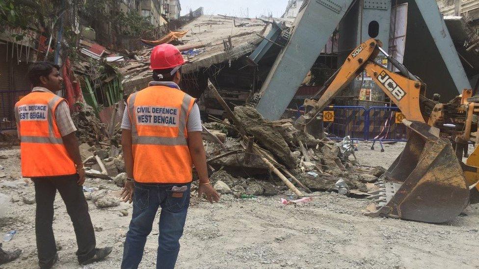 Rescue workers in Kolkata