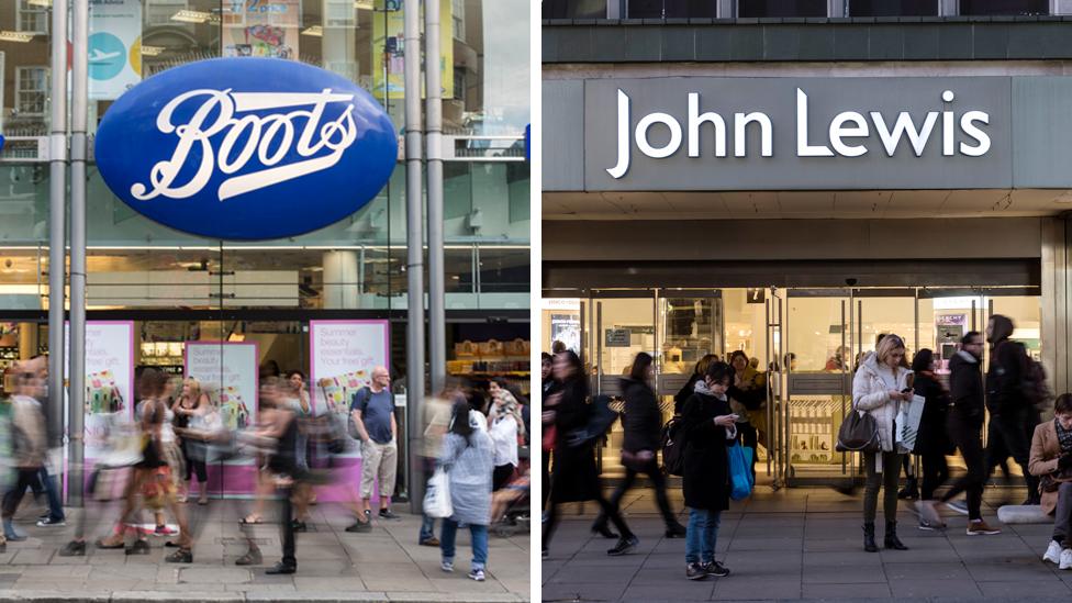 Boots and John Lewis