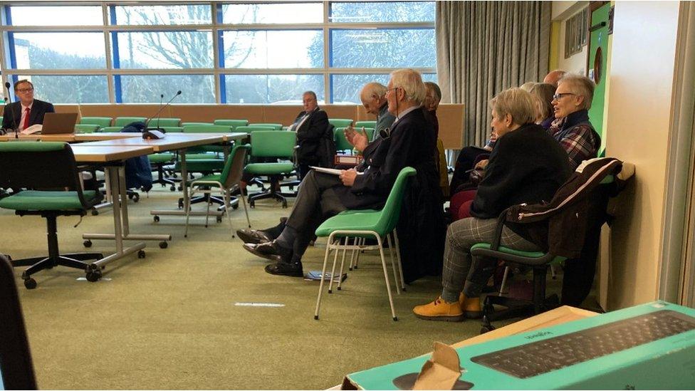 The planning inquiry at the Somerset Council offices in Yeovil