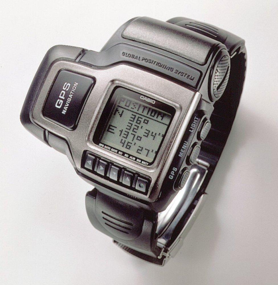 The first GPS watch, produced by Casio in 1999