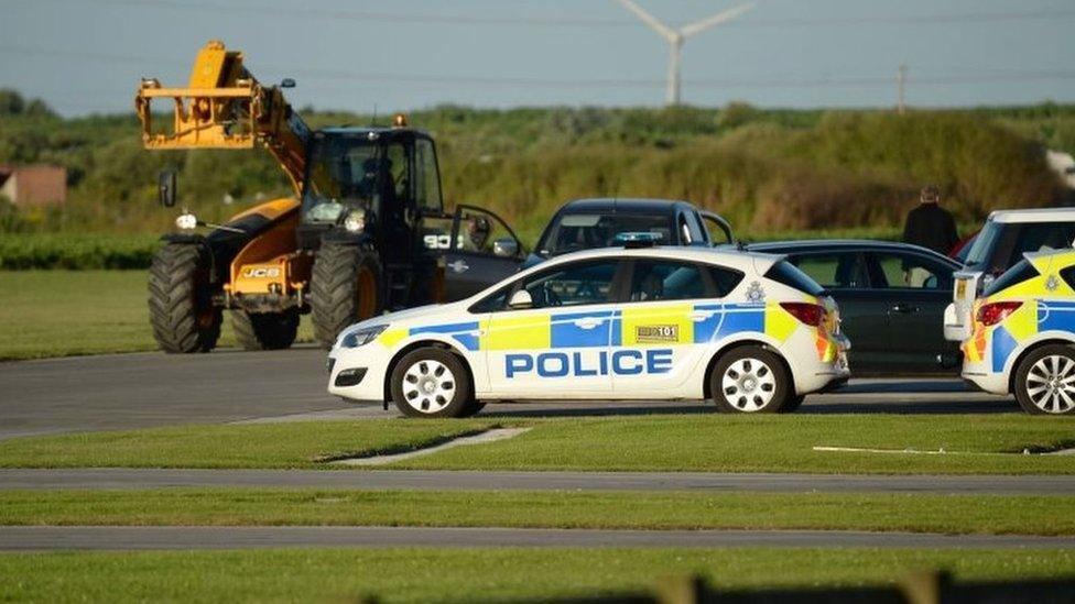 The scene at Breighton Aerodrome