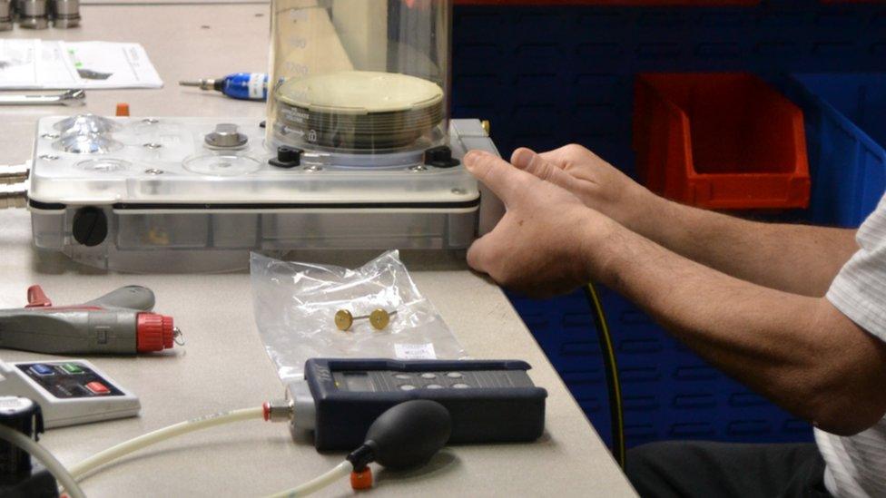 Man making a ventilator