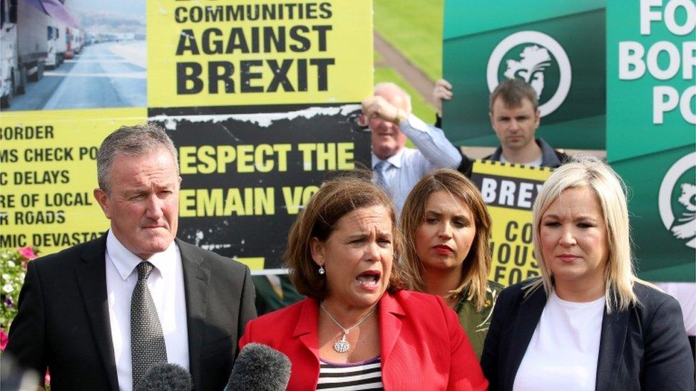 Sinn Féin president Mary Lou McDonald gave a press conference after her meeting with the prime minister