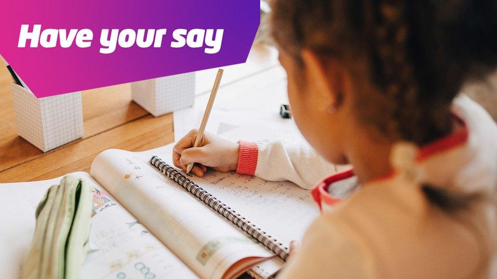 Have your say - girl doing homework