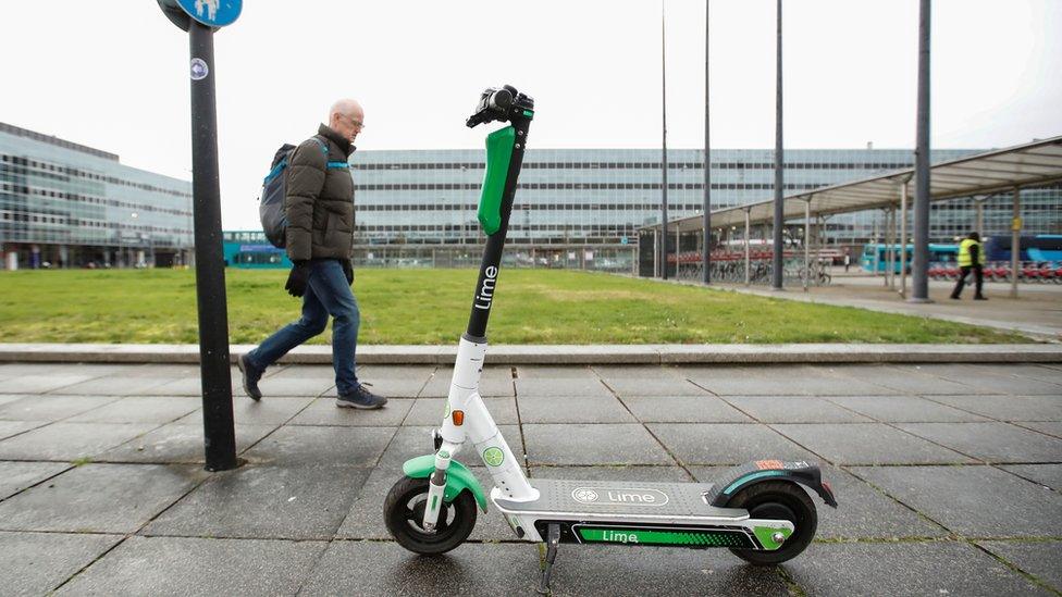 E-scooter stock image