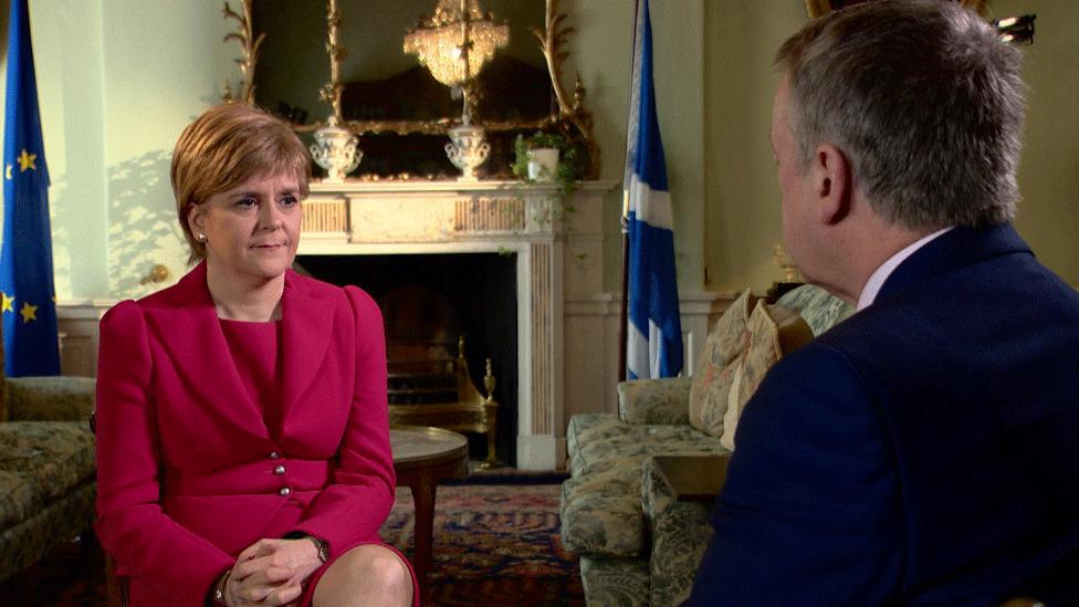 Nicola Sturgeon and Allan Little