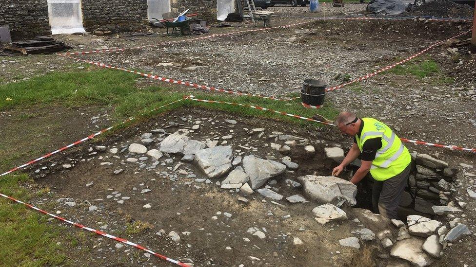 Strata Florida abbey trench