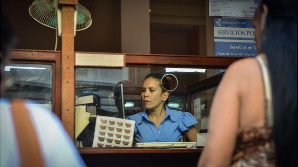 Cuban post worker in Havana