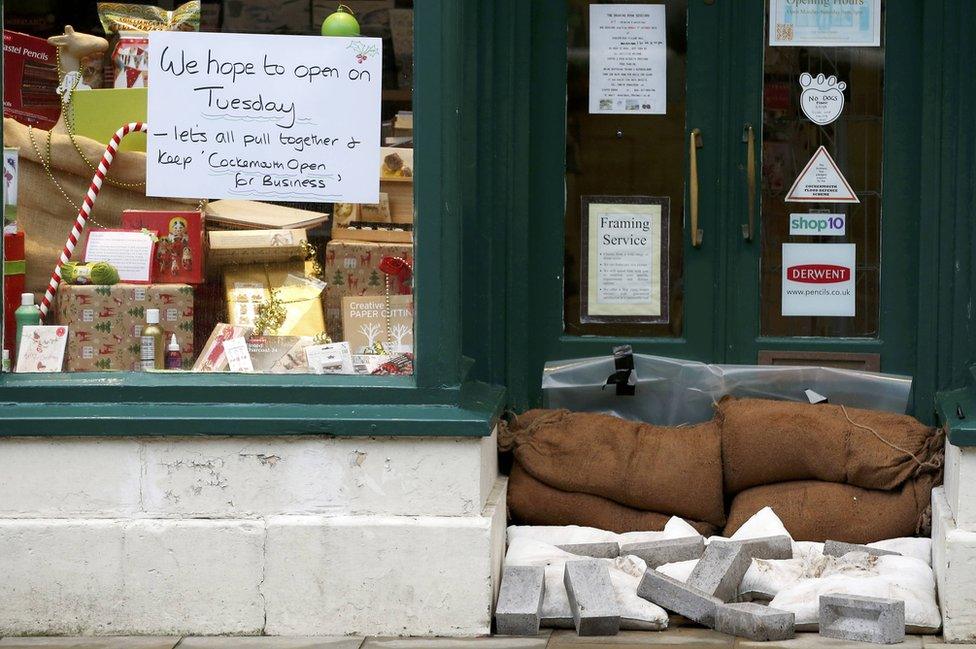 A shop sign in Cockermouth informs customers it is closed today