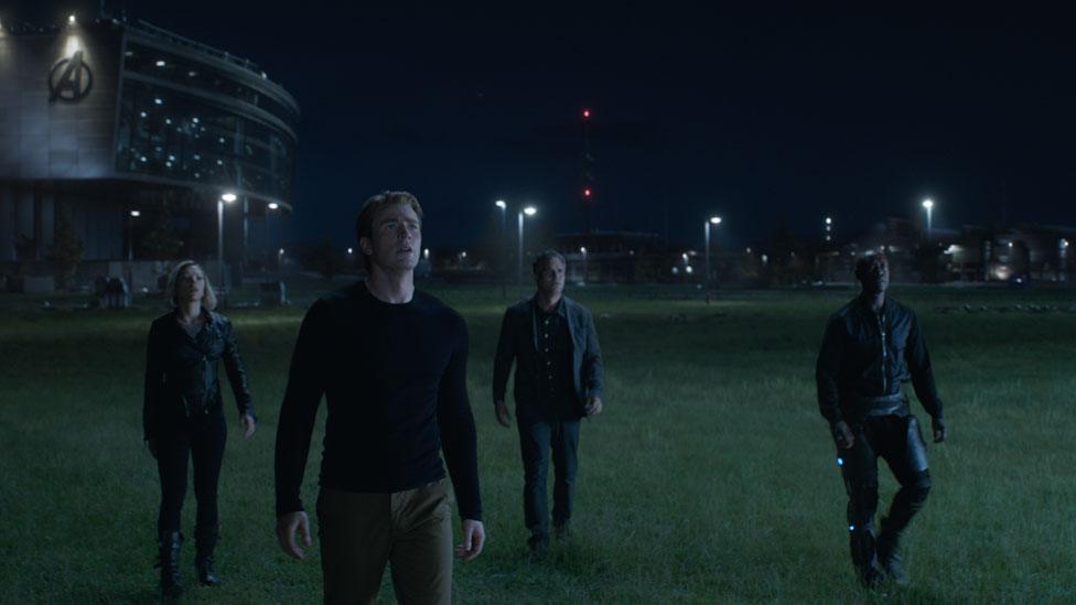 Scarlett Johansson, Chris Evans, Mark Ruffalo and Don Cheadle in Avengers: Endgame