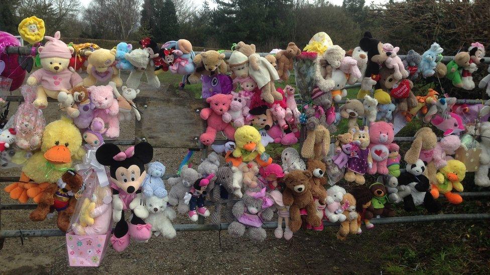 Teddy bear memorial to Summer