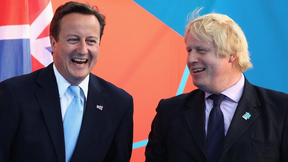 David Cameron and Boris Johnson