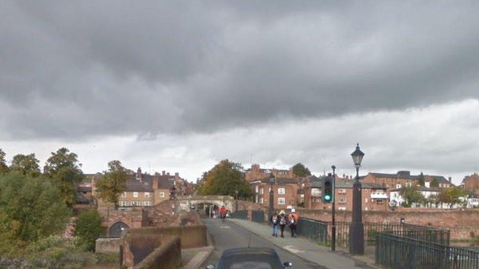 Old Dee Bridge in Handbridge, Chester