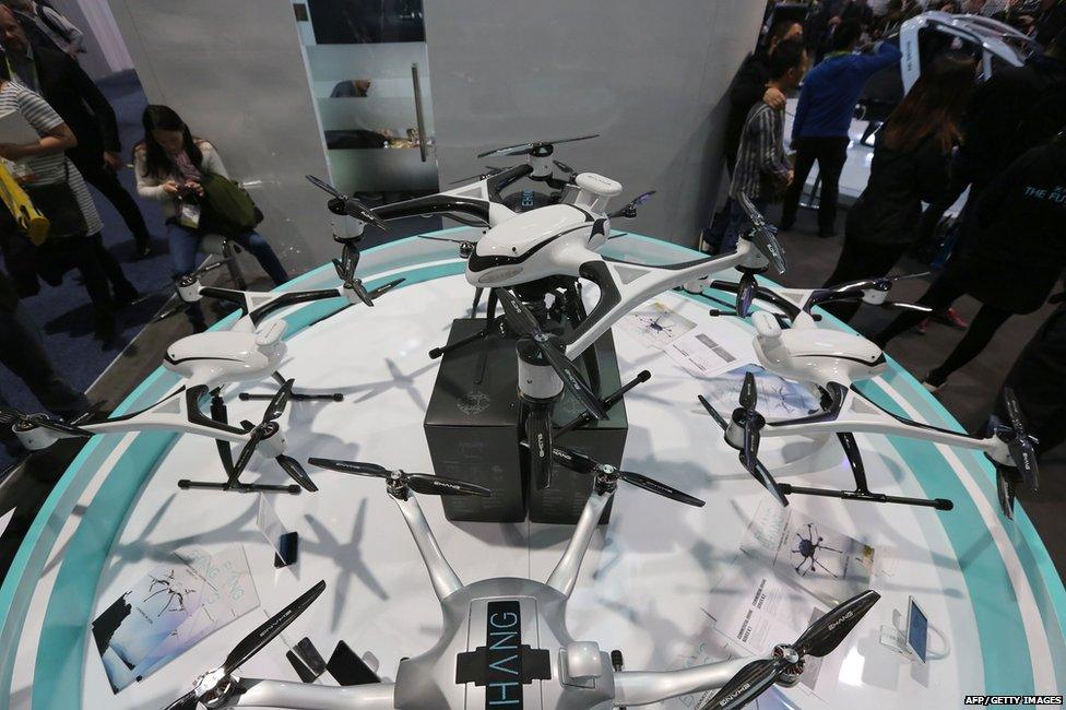 Drones that may be used by Amazon