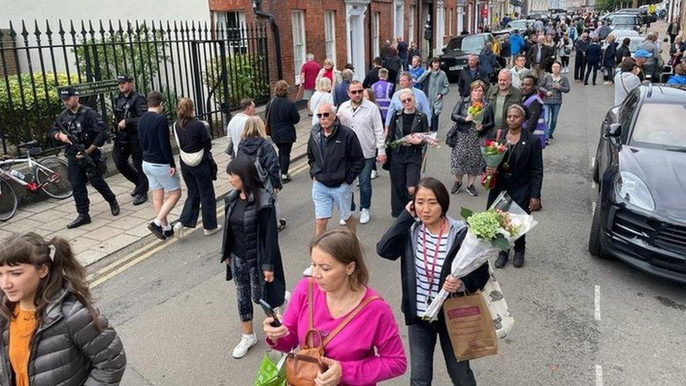 Crowds in Windsor