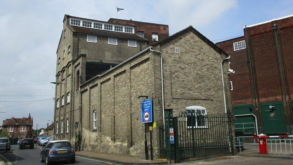 Greene King brewery in Bury St Edmunds, Suffolk