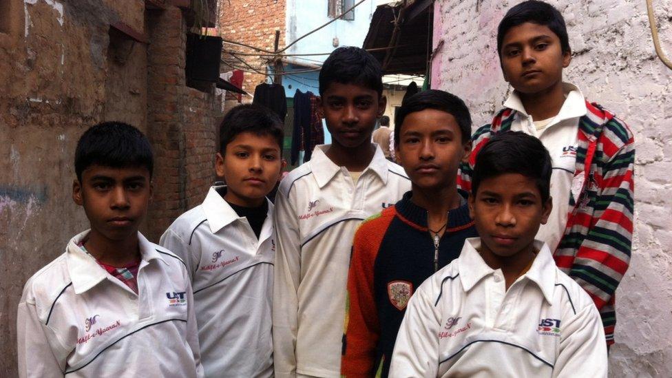 Delhi slum children