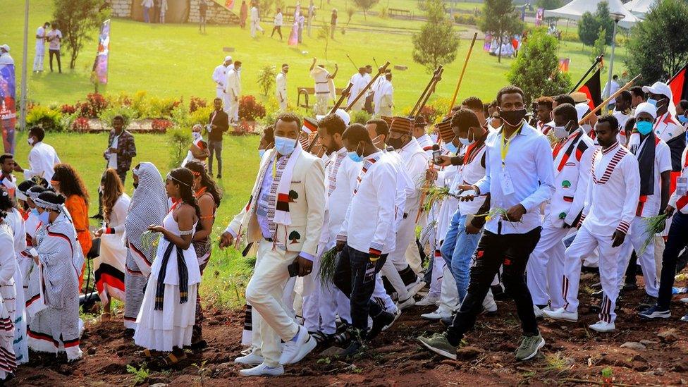 People at Irreecha festival